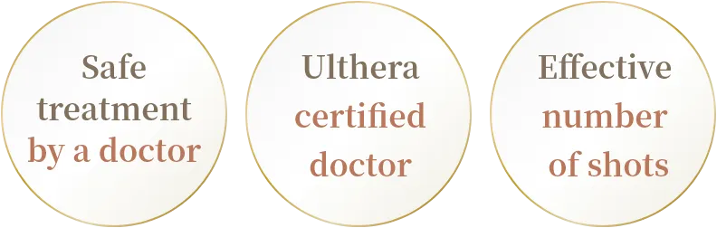 Safe treatment by a doctor, Ultherapy certified docotor